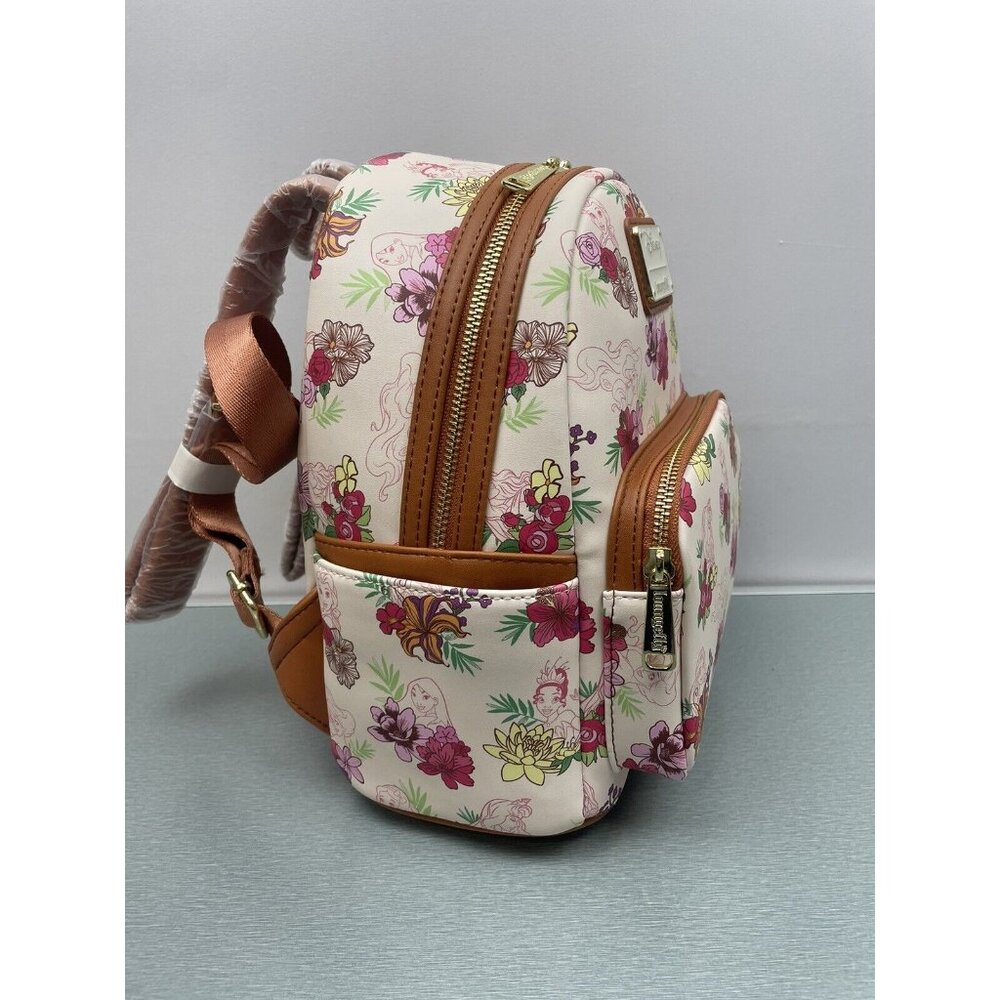 LOUNGEFLY DISNEY PRINCESS FLOWERS MINI BACKPACK - Picture 11 of 15